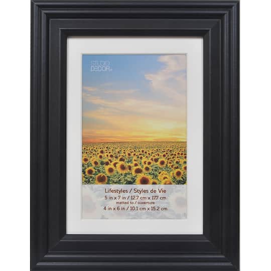 8 Packs: 5 ct. (40 total) Black 4" x 6" Frame with Mat, Lifestyles by Studio Decor®